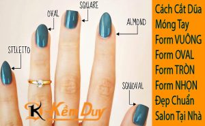 cach cat dua form mong tay vuong tron oval nhon dep chuan salon